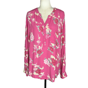Lily Morgan pink floral blouse
